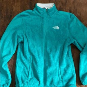 Green Women’s Northface zip up jacket